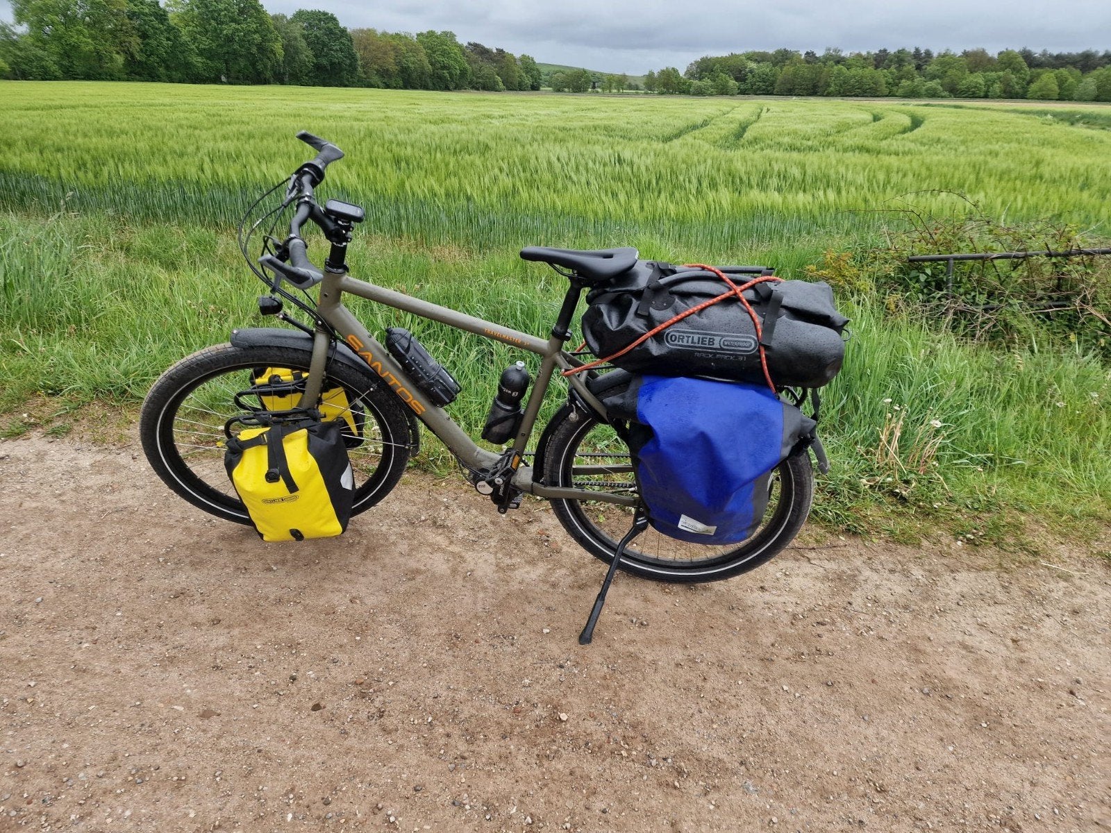 Santos Travelmaster 3+ trekkingbike, Pinion, riem., 28 inch, 10 tot 15 versnellingen, Zo goed als nieuw, Schijfrem