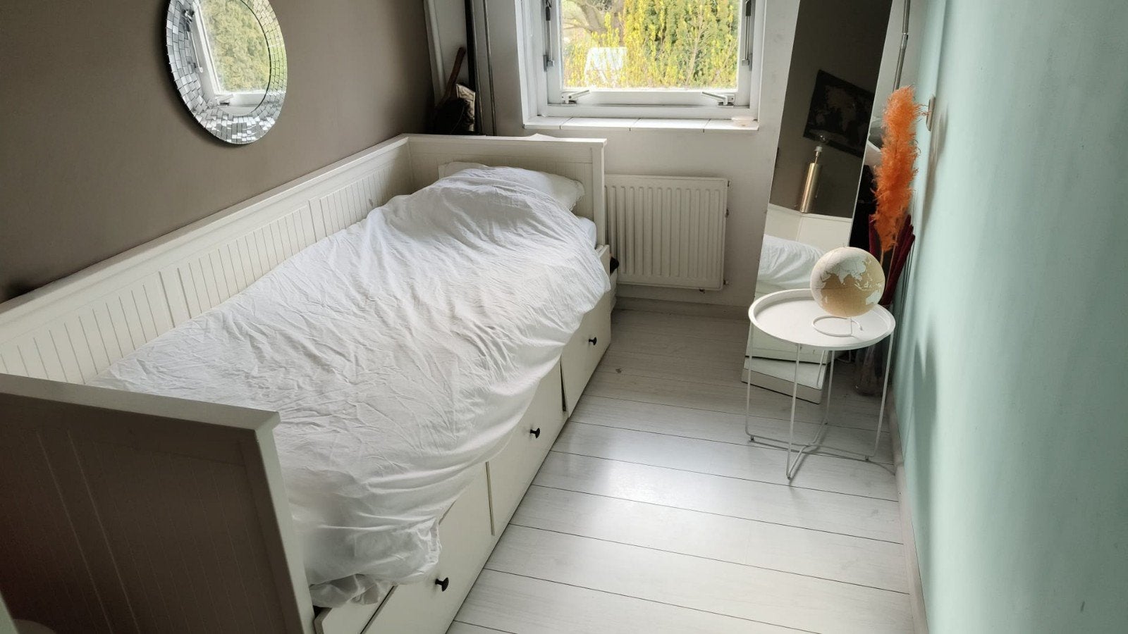 Ikea Hemnes Bed met 3 lades - Gebruikt, Ophalen, Gebruikt, Eenpersoons, Wit