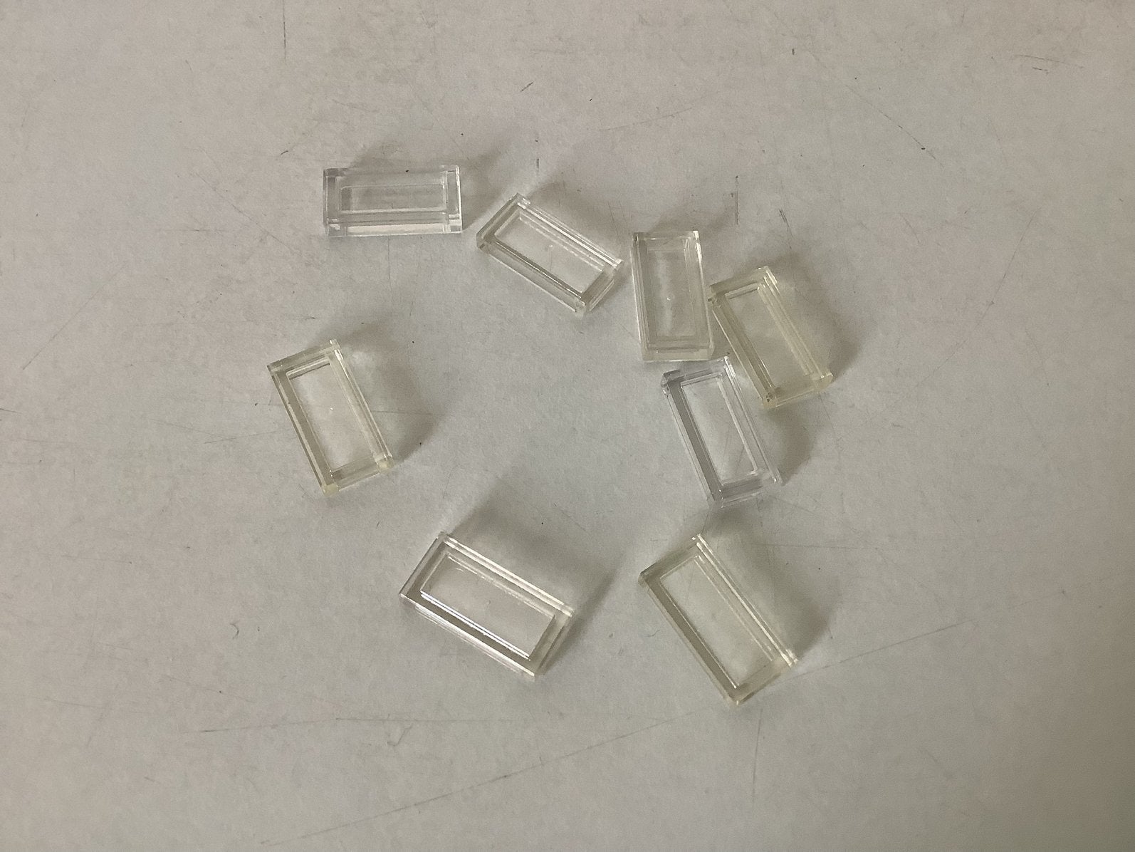 Lego tegel 1x2 transparant, Ophalen of Verzenden, Gebruikt, Losse stenen, Lego