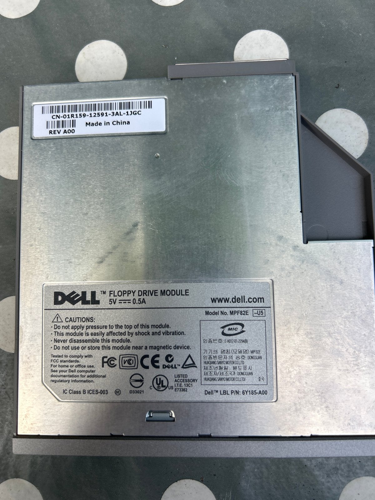 DELL Floppy Drive Module MPF82E - Intern, Intern, Gebruikt, Ophalen of Verzenden, Windows