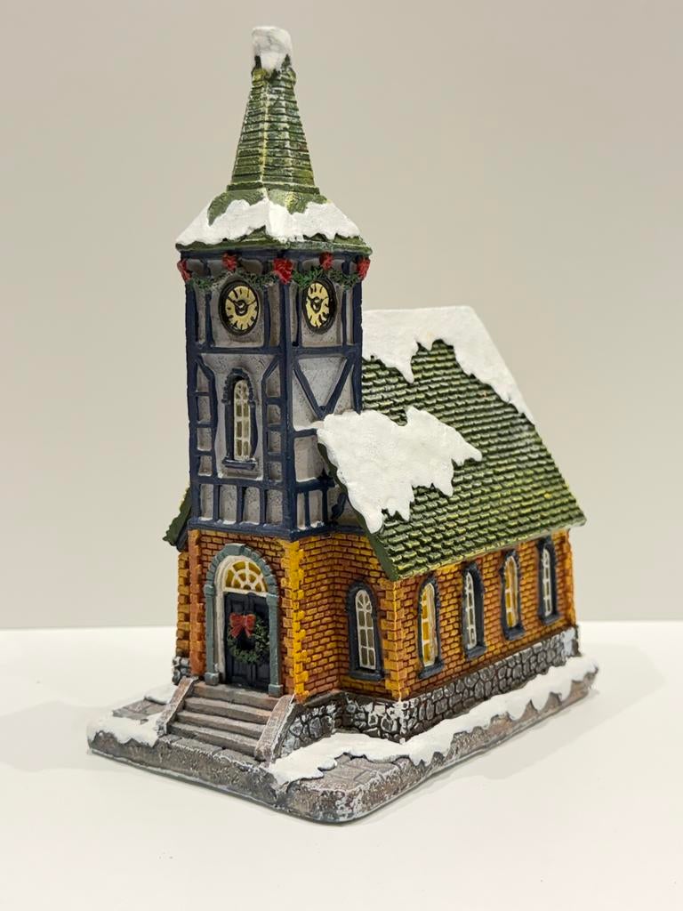 Kerst - Kerkgebouw met verlichting, Verzenden