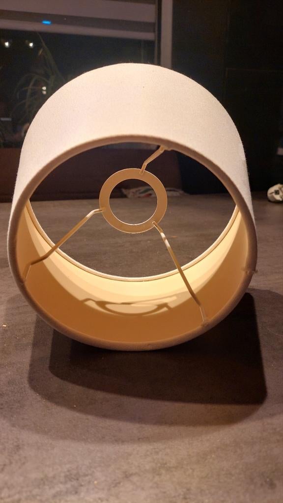 Cilindervormige lampenkap, crème/beige, Ophalen, Crème, 25 tot 50 cm, Rond