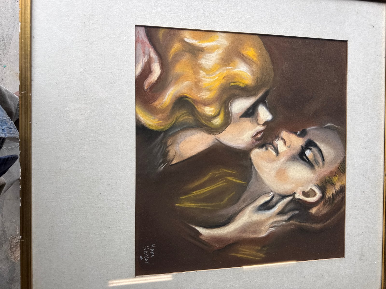 Hans Herder Pastel Tekening - Vrouwenportret, Ophalen of Verzenden