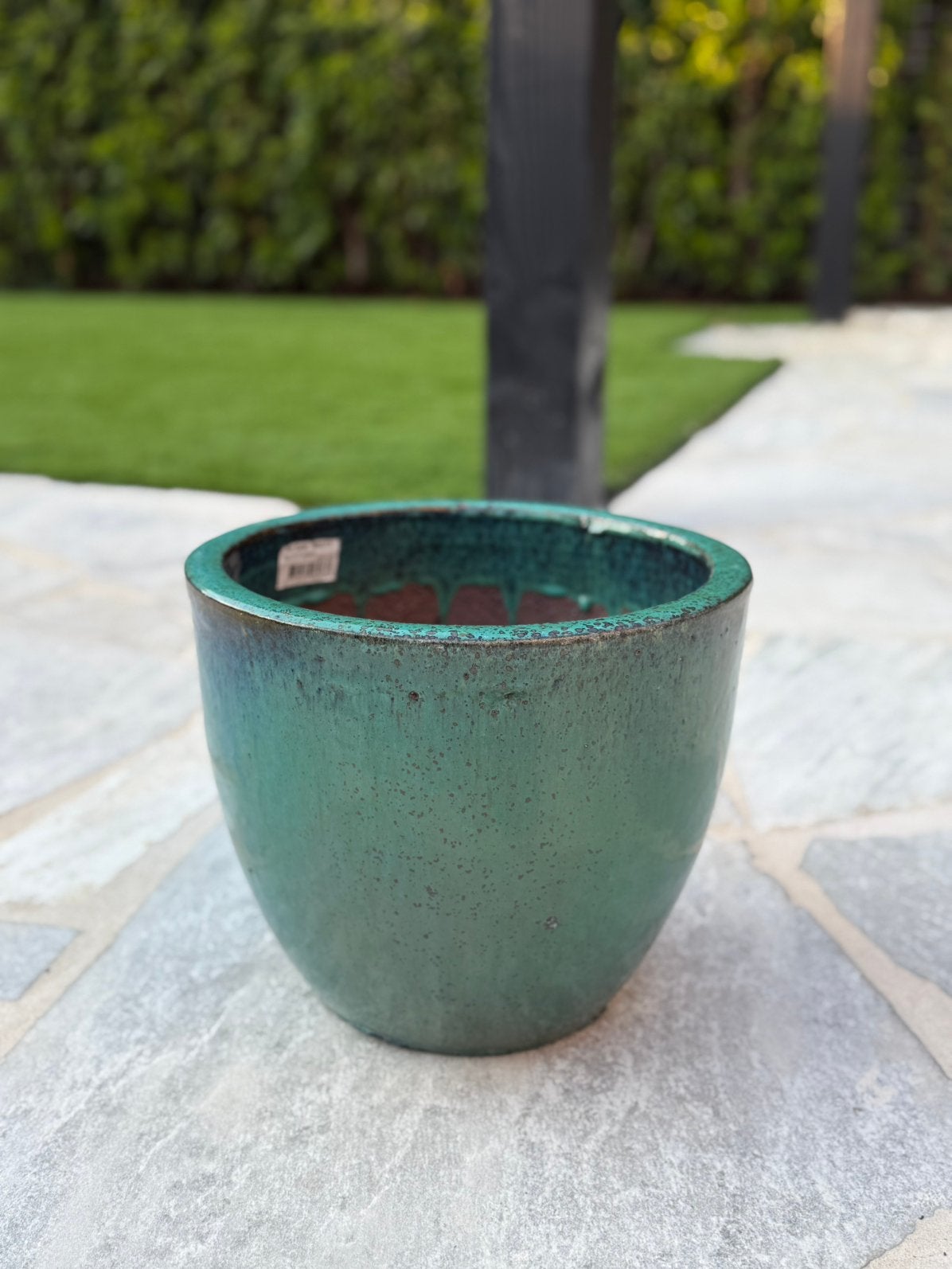 Bloempot, Tuin en Terras, Bloempotten, Steen, Rond, Zo goed als nieuw, Minder dan 40 cm