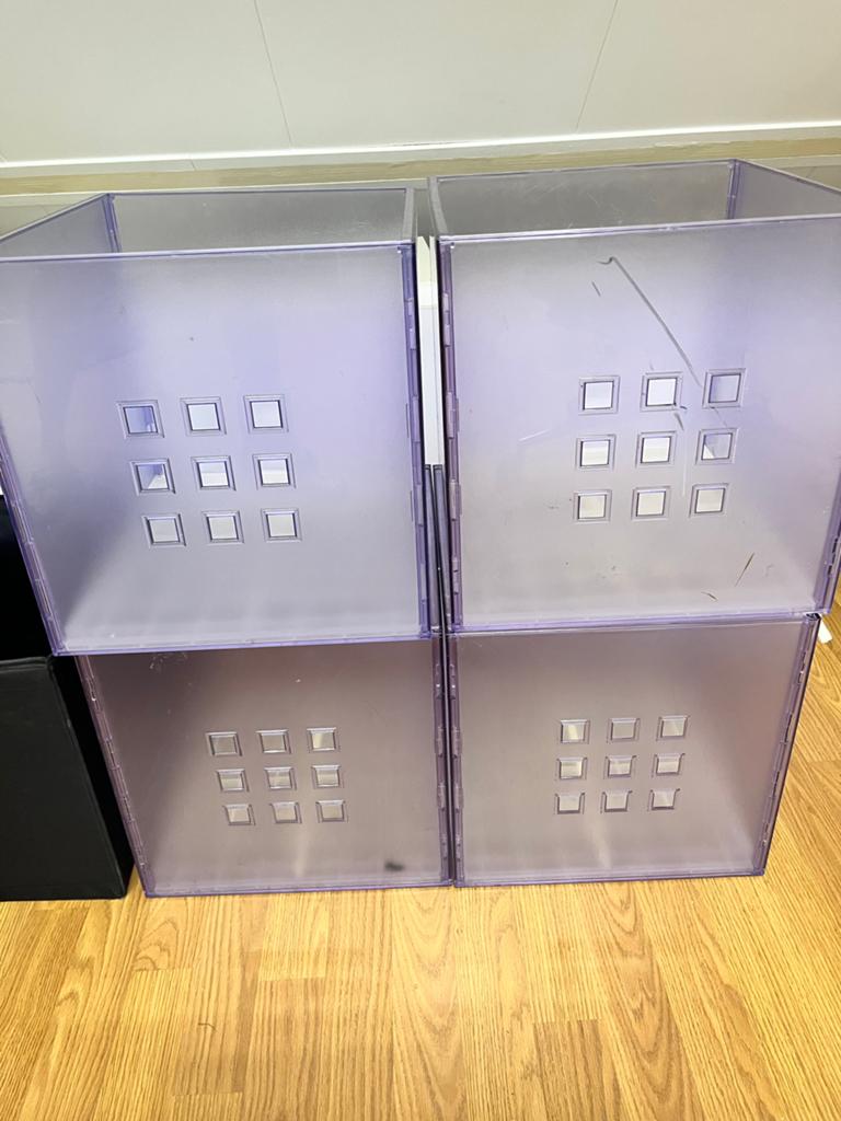 4x kallax - expedit bakken, Ophalen, Gebruikt