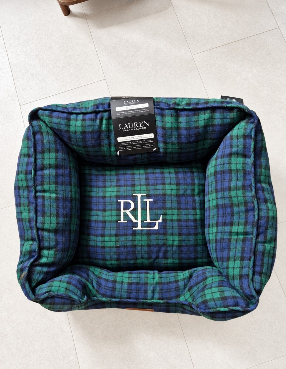 Ralph lauren ruit groen blauw hondenmand 
nieuw met kaartje, Dieren en Toebehoren, Ophalen of Verzenden, Nieuw