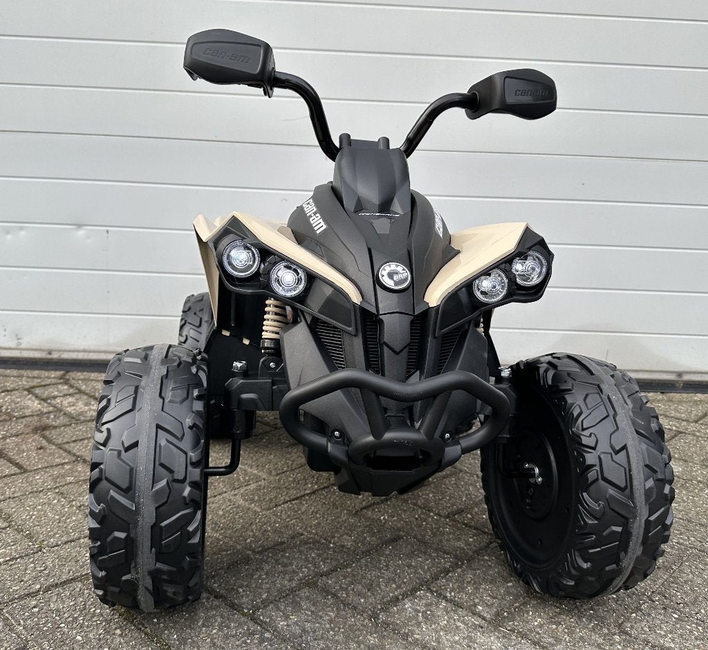 Kinder Accu Quad can-am 12v Rubberband -Leder zit NIEUW!, Nieuw