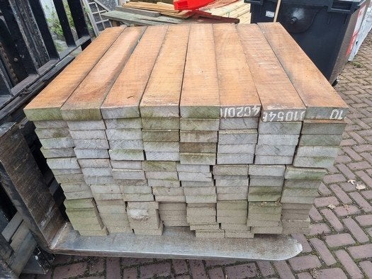 Hardhouten brugdekdelen fijnbezaagd, Tuin en Terras, Ophalen, Planken, Nieuw, Hardhout