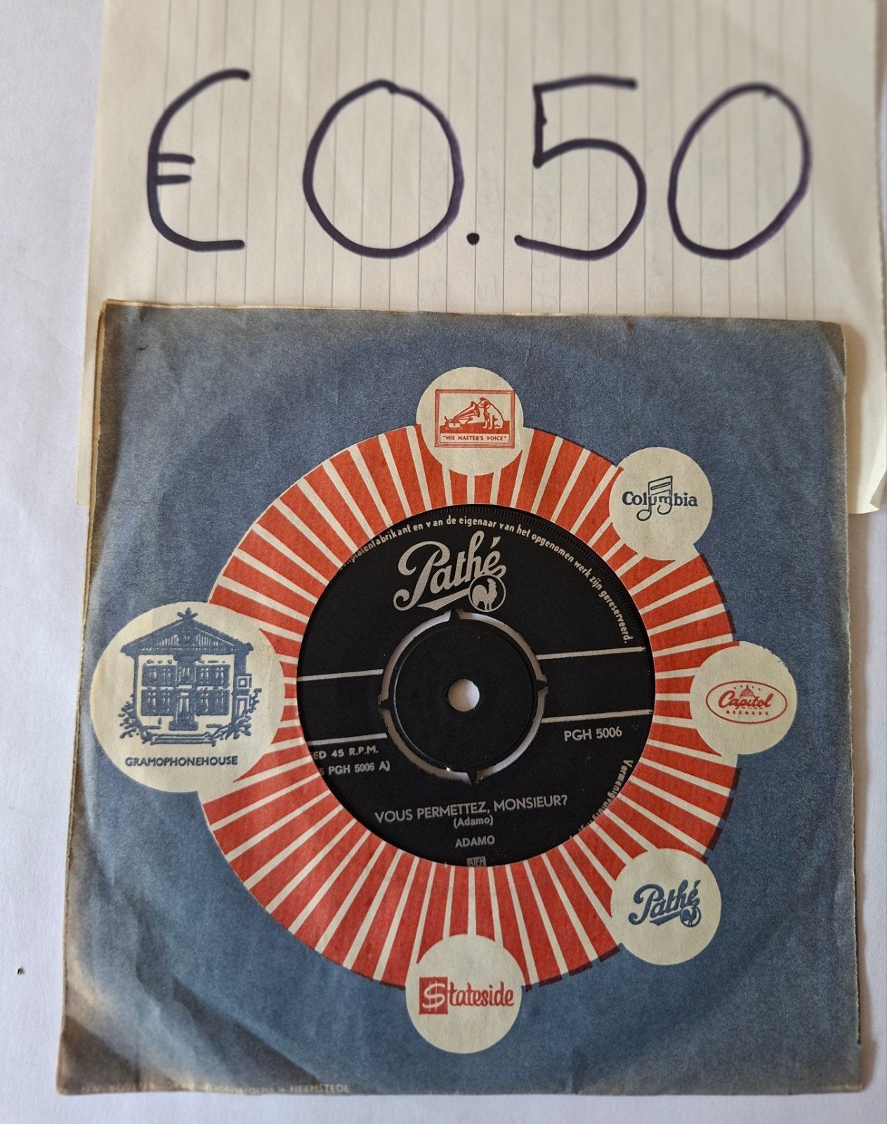 Adamo, Cd's en Dvd's, Vinyl Singles, Ophalen of Verzenden, Gebruikt, 7 inch, Pop
