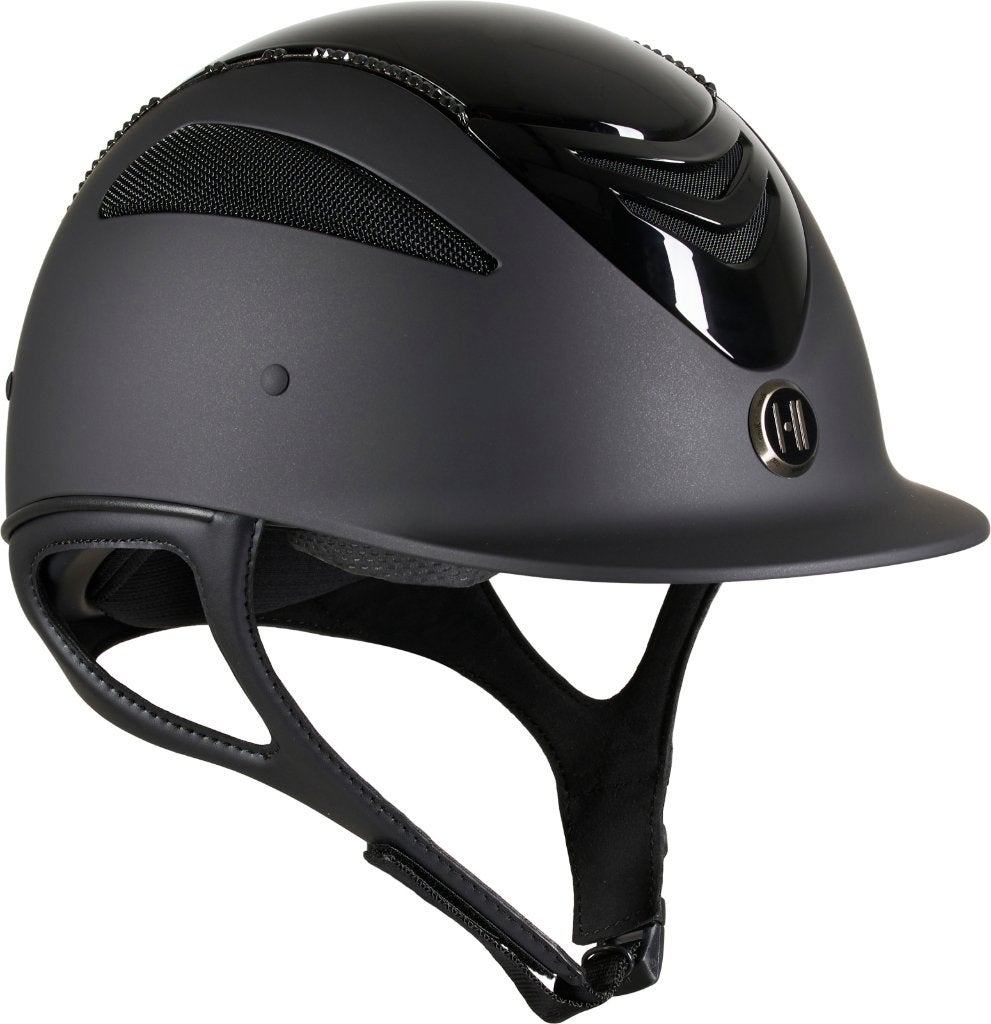 OneK Defender Glossy, Swarovski Rail, Cap, 47-54 en 51-58 cm, Dressuur, Nieuw, Ophalen of Verzenden, Rijhelm/cap