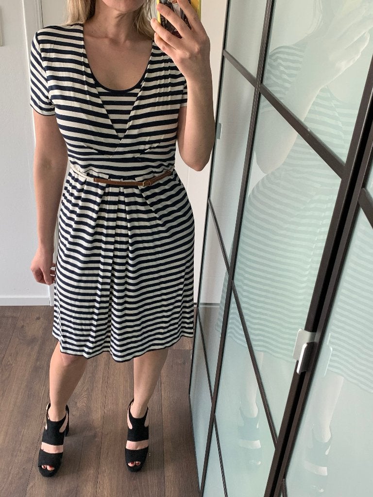 ZENDRA blauw wit bretons gestreepte jurk matros stijl maat M, Kleding | Dames, Maat 38/40 (M), Blauw, Ophalen of Verzenden, Zo goed als nieuw