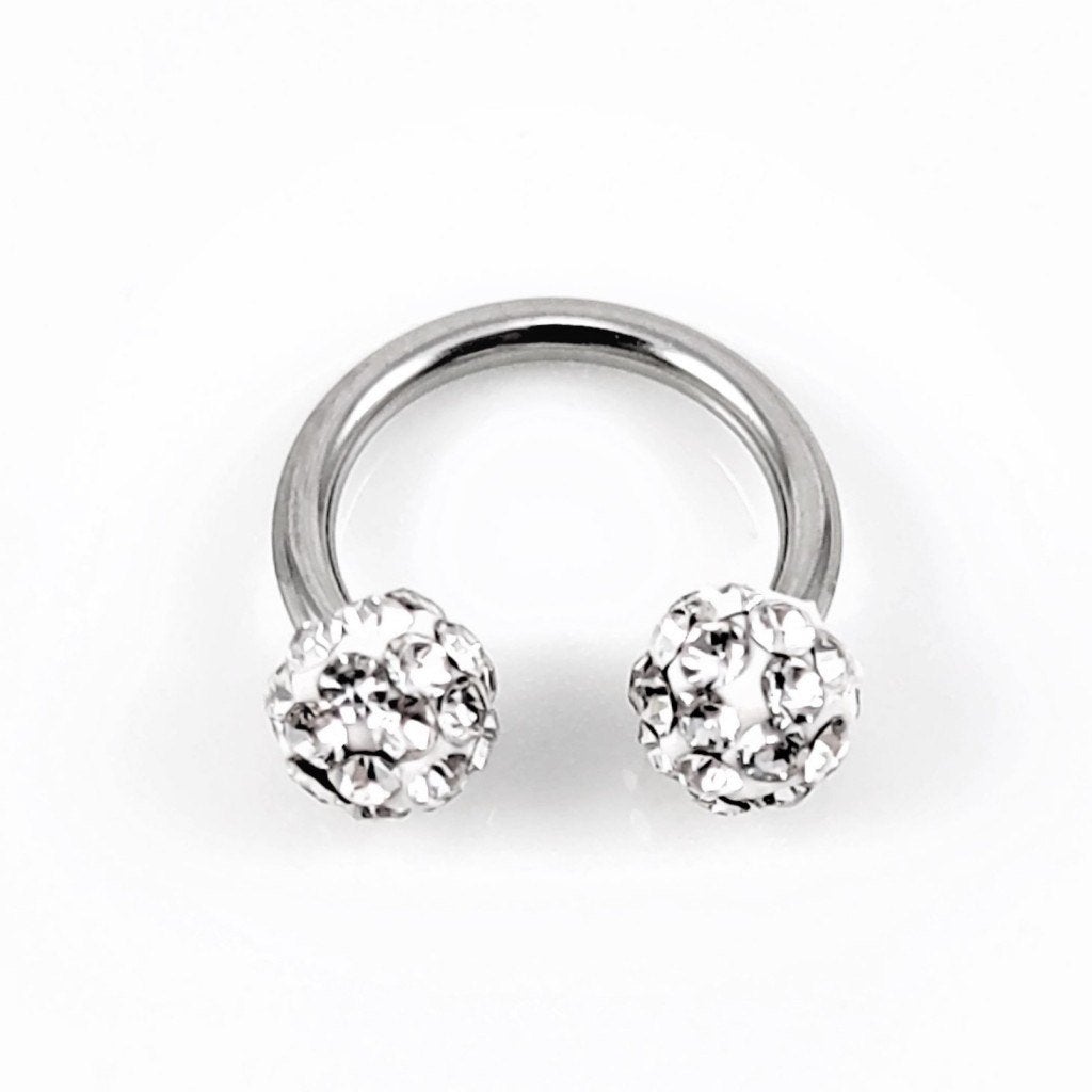 Septum Stalen Piercing Circular Kristal Wit 10mm, Staal, Birgitta-Gracht 33, 6465 EL Kerkrade, Nederland, Verzenden, Overige typen