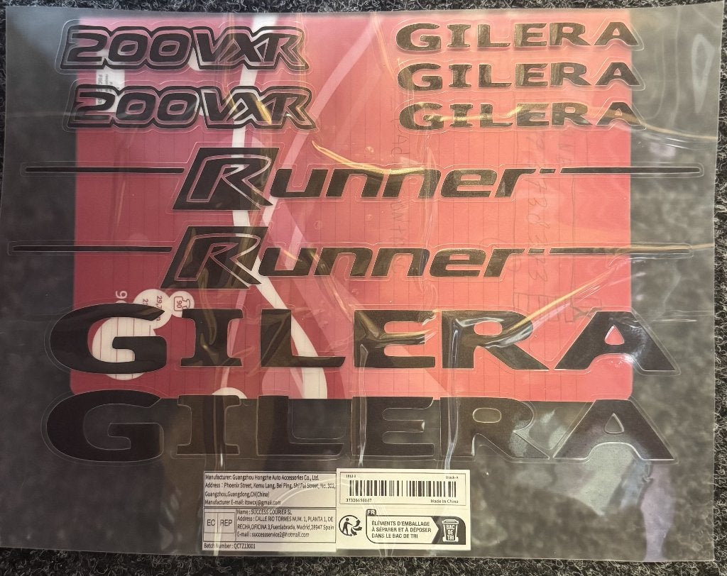 Gilera Runner sticker set nieuw, Ophalen of Verzenden, Gilera, Tcn@xs4all.nl