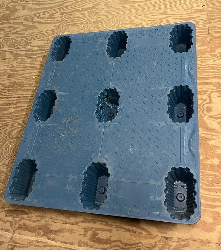 Plastic pallet van kunststof kunstof wasmachine podium voet, Doe-het-zelf en Verbouw, Kratten en Dozen, Ophalen, Gebruikt, 100 cm of meer