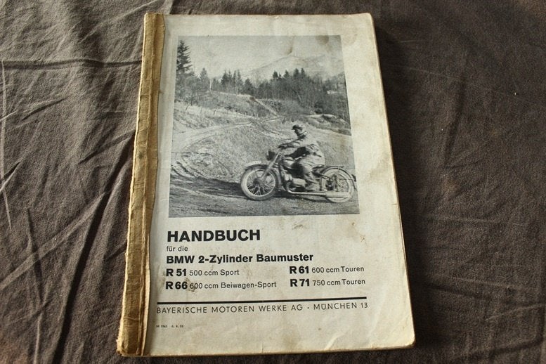 BMW R51 R66 R61 R71 1938 motorrad handbuch, Ophalen of Verzenden, BMW