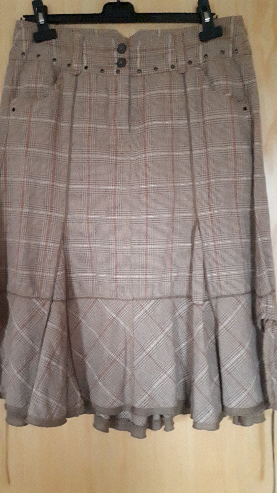 Sandwich rok maat 40, Kleding | Dames, Maat 38/40 (M), Beige, Ophalen of Verzenden, Zo goed als nieuw