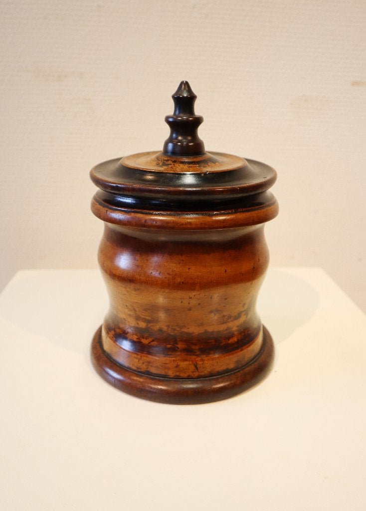 Antieke houten tabakspot, Ophalen of Verzenden