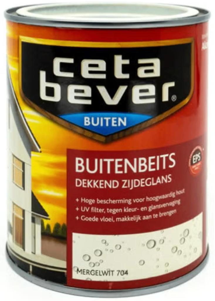 Cetabever Buitenbeits 750 ml, Flexa strak buitenlak 465ml, Doe-het-zelf en Verbouw, Verf, Beits en Lak, Ophalen, Nieuw, Wit, Verf