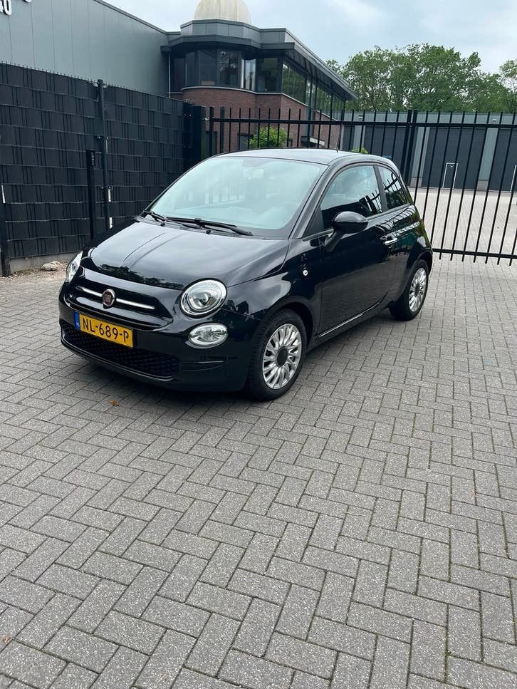 Fiat 500 Twinair Turbo 80pk 2017 Zwart, Auto's, Voorwielaandrijving, 31 €/maand, Origineel Nederlands, Handgeschakeld