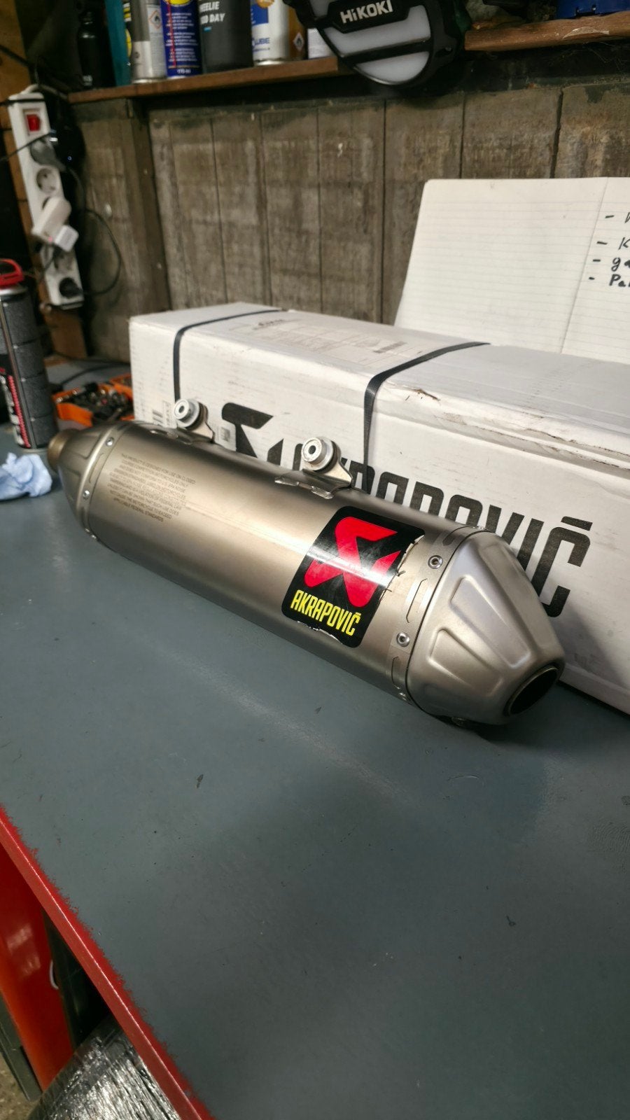 Akrapovič titanium einddemper KTM/Husqvarna 2016–2019, Ophalen of Verzenden, Gebruikt