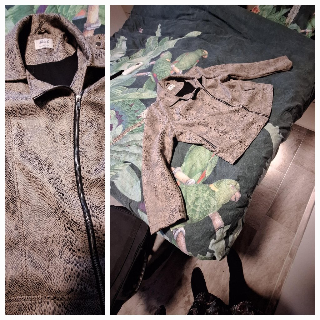 Kort damesjasje met dierenprint zalm gemeleerd maat 44, Kleding | Dames, Ophalen of Verzenden, Zo goed als nieuw, Maat 42/44 (L)