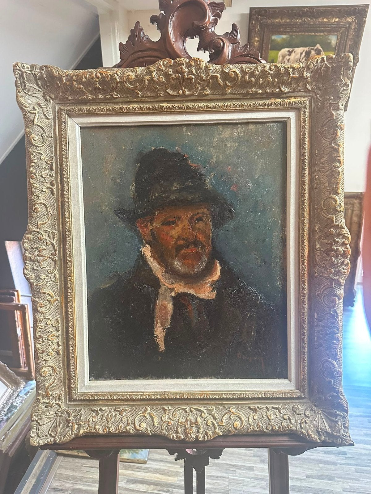 man met hoed, Ophalen of Verzenden