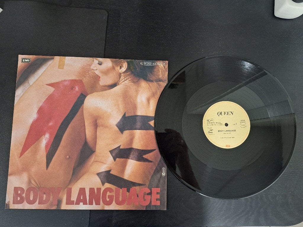 Vintage vinyl lp maxi single Queen Body Language uit 1982, Cd's en Dvd's, Vinyl Singles, Ophalen of Verzenden, Gebruikt, LP