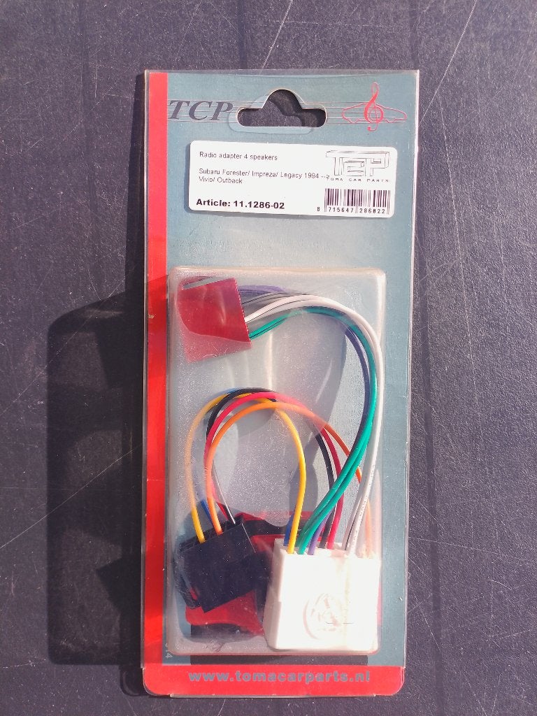 ISO Radio aansluitkabel Subaru o.a Impreza Forester Outback, Auto diversen, -, -, Ophalen of Verzenden, Tcp