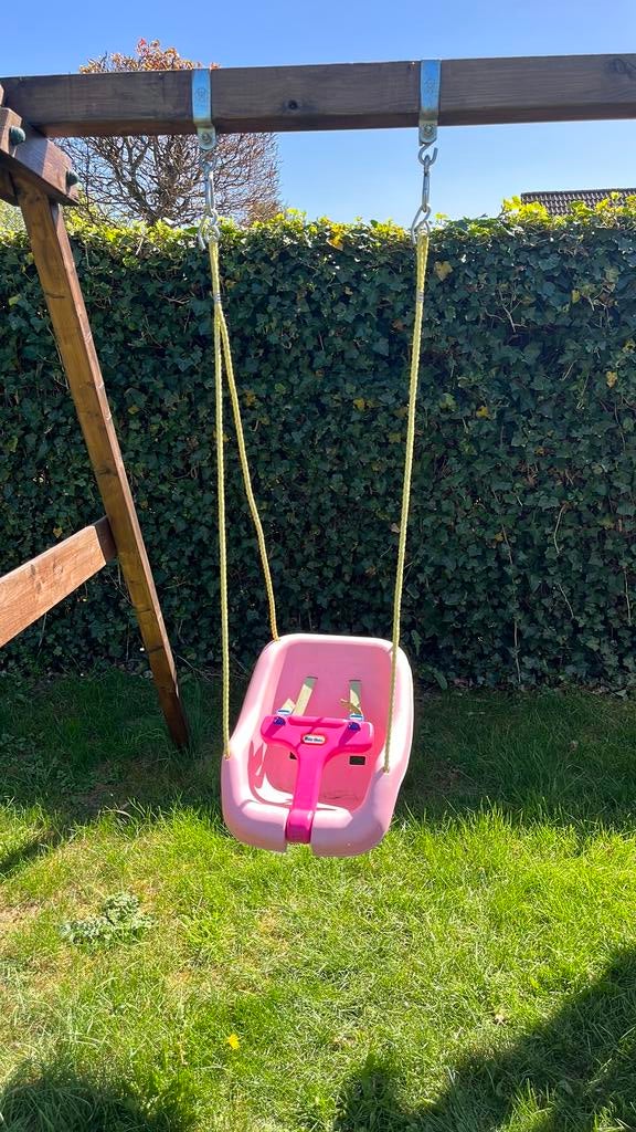 Kinder schommel stoeltje (little tikes), Ophalen