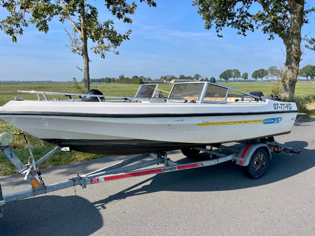 ALMAR Technofibre 495 Sport | Mercury 60 PK | Incl. trailer, Watersport en Boten, Overige merken, Gebruikt, Afdekzeil, Buitenboordmotor
