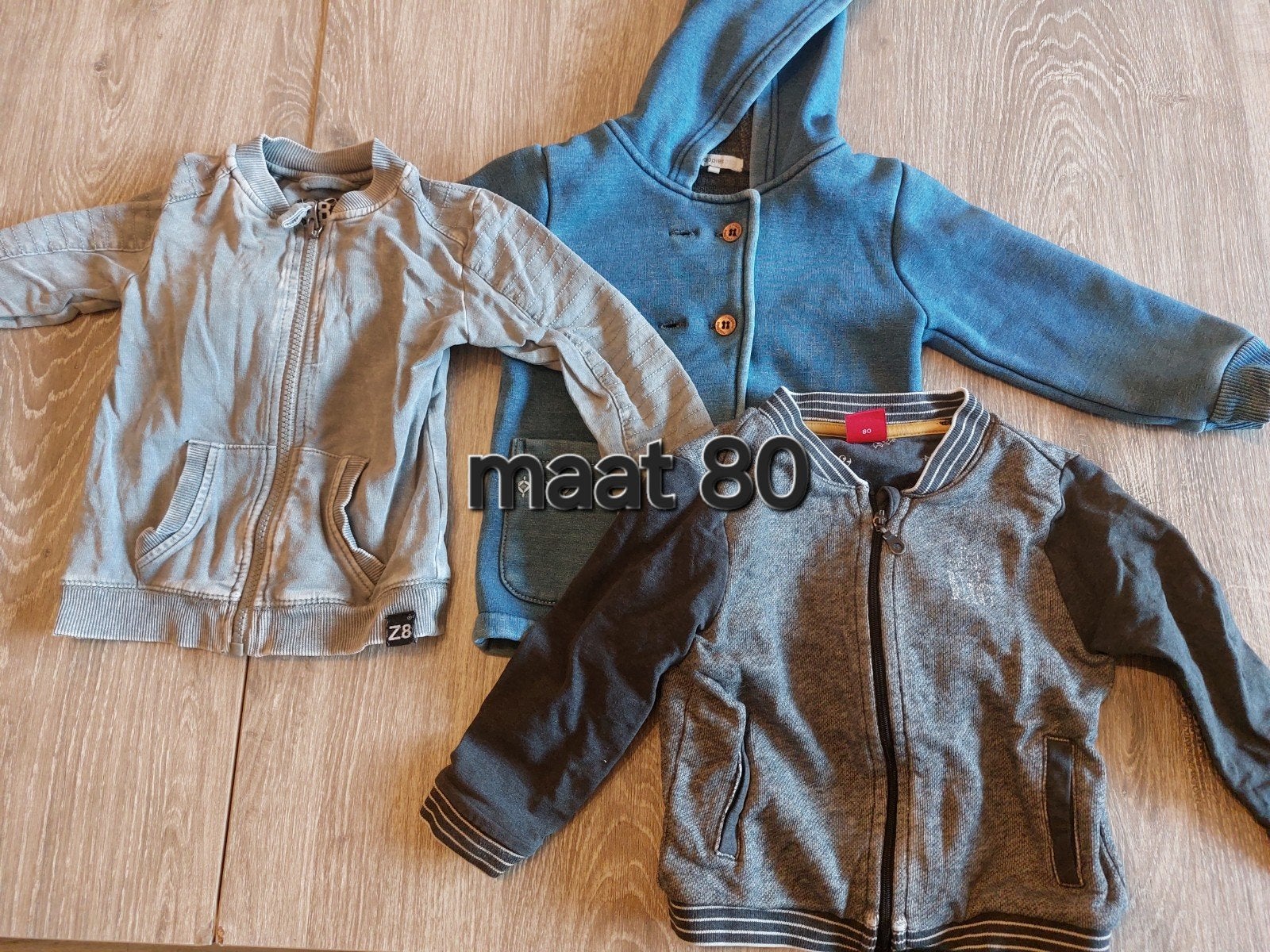 Set van 3 jongensjasjes maat 80 - Zo goed als nieuw, Ophalen of Verzenden, Zo goed als nieuw, Jasje, Jongetje