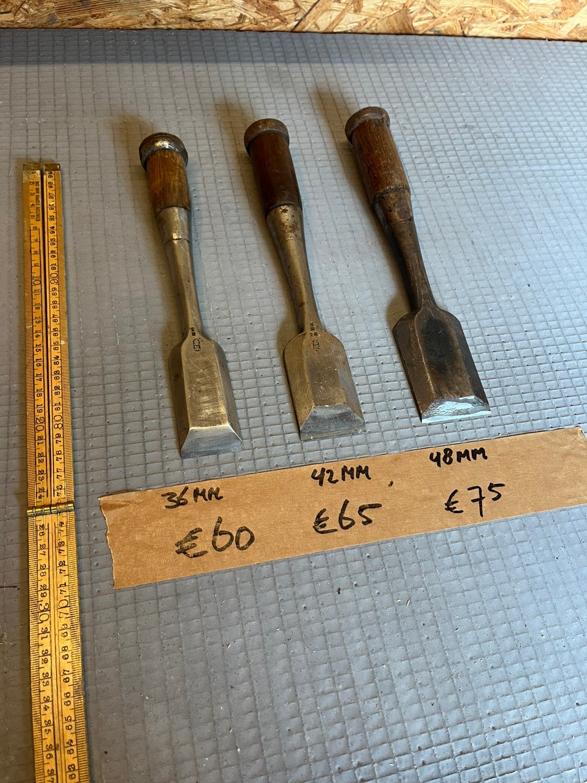Flinke Japanse houtbeitels (oire nomi) – 3 stuks, Verzenden, Gebruikt