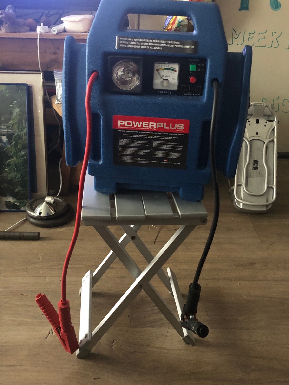 Powerplus POW5633 Lader & Compressor, Ophalen of Verzenden, Gebruikt