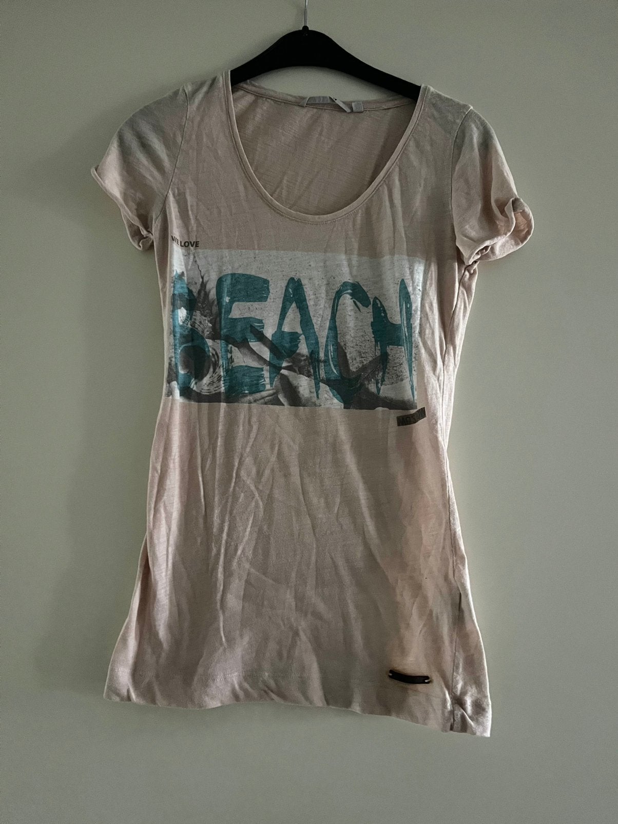 Lichtroze T-shirt Moscow S shirtje beach merkkleding, Verzenden, Korte mouw, Roze, Maat 36 (S)