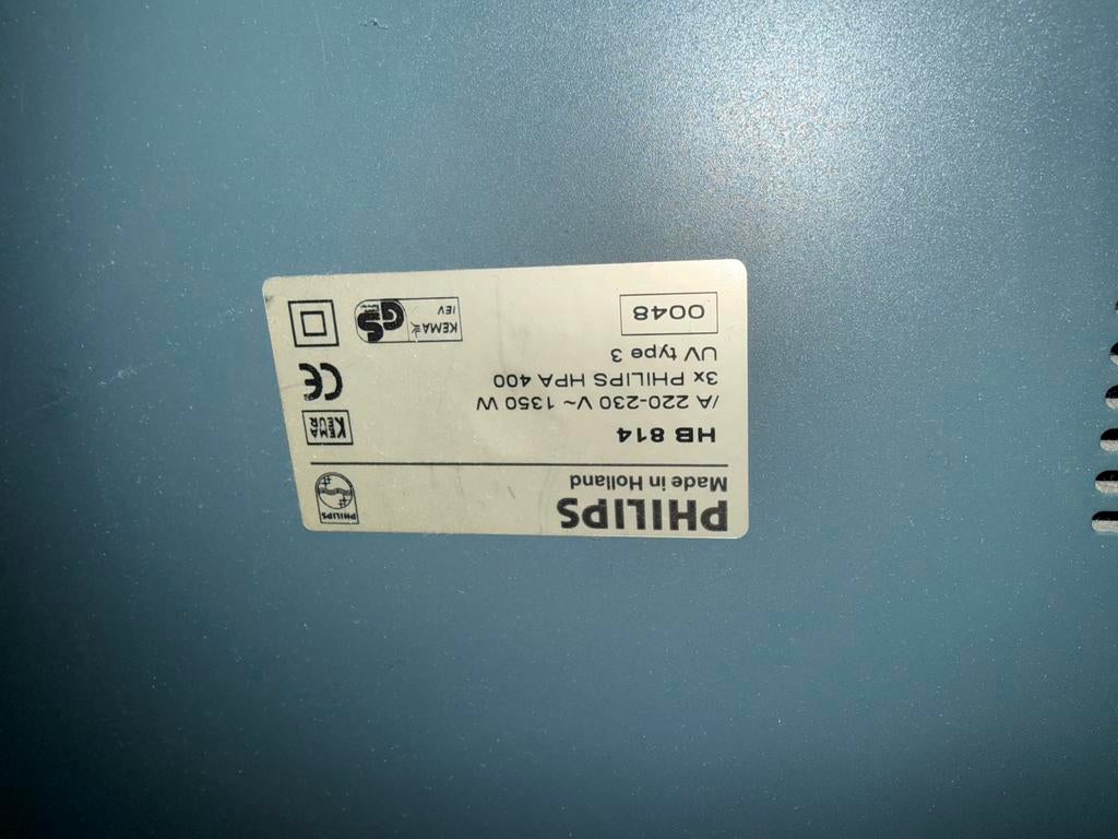 Inklapbare Philips Zonnebank HB 814 - Compact en Krachtig, Ophalen, Gebruikt, Zonnebank enkelzijdig, Minder dan 10 lampen