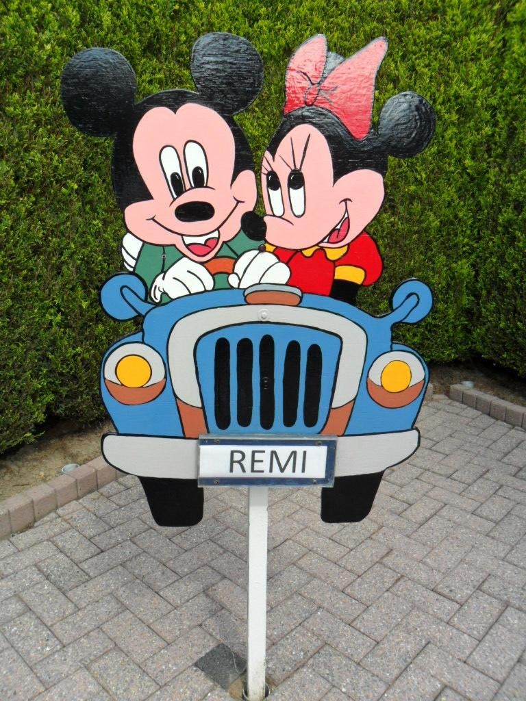 Geboorteborden / Geboortebord Minnie Mouse & Mickey Mouse., Ophalen, Nieuw, Geboortebord