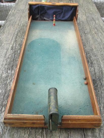 antiek kermis spel jeu de tir met kegel Baby Boules national, Antiek en Kunst, Ophalen