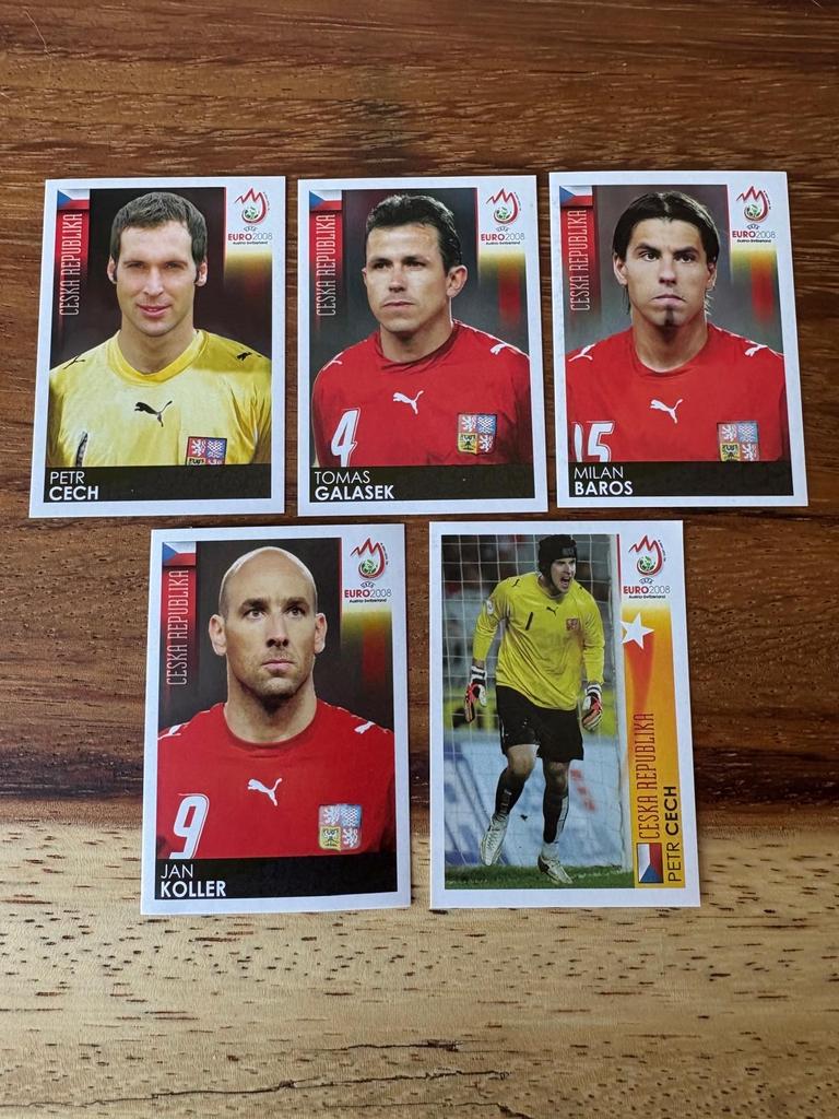 Panini Euro 2008 Tsjechië Voetbal Stickers - 5 Stuks, Ophalen of Verzenden, Nieuw, Stickers en Plaatjes