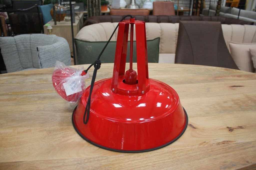 Leuke rode metalen hanglamp INEZ Light & Living scheepslamp, Ophalen of Verzenden