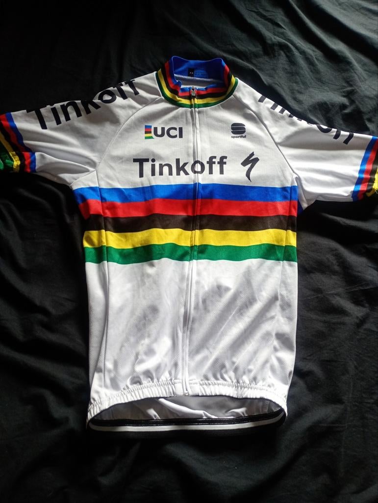 Net specialized Tinkoff regenboog shirt, jersey maat xs, XS, Sportfull, Ophalen of Verzenden, Zo goed als nieuw