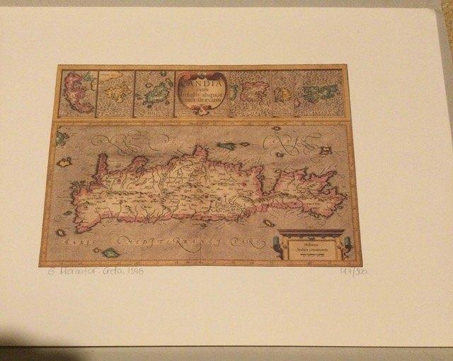 Prachtige kaart van Kreta, Antiek en Kunst, Ophalen of Verzenden