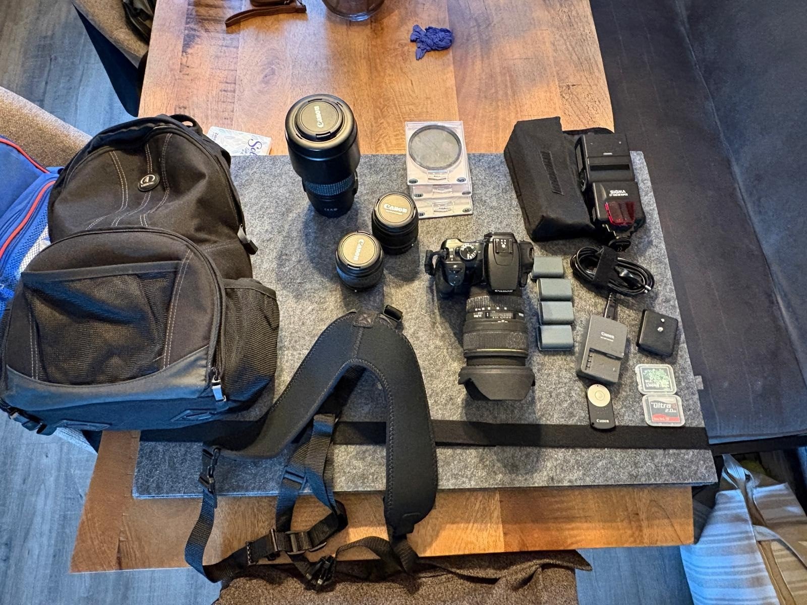 Canon camera + toebehoren, Ophalen, Gebruikt, Canon, 8 keer of meer
