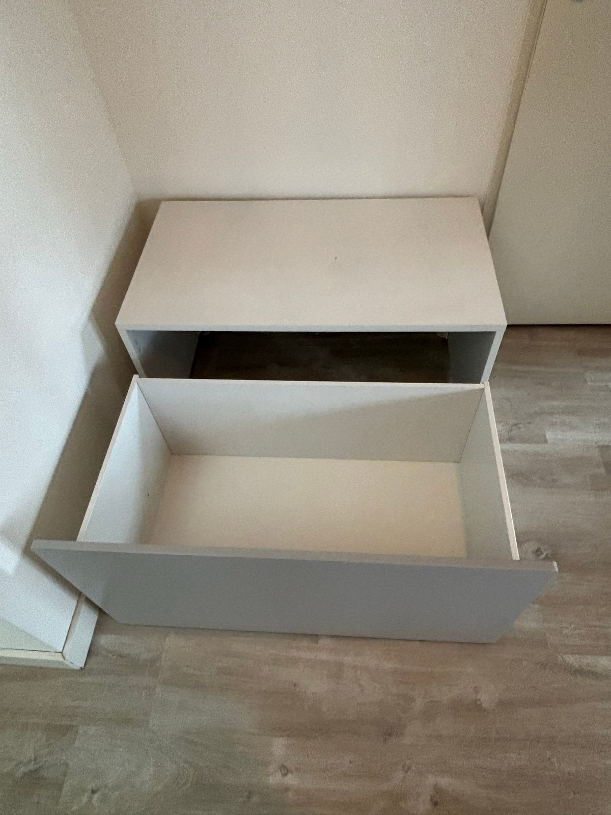 Opbergkastje met lade - Grijs/Wit - ikea, Huis en Inrichting, Kasten | Ladekasten, Ophalen, Overige materialen, Gebruikt, 1 of 2 laden