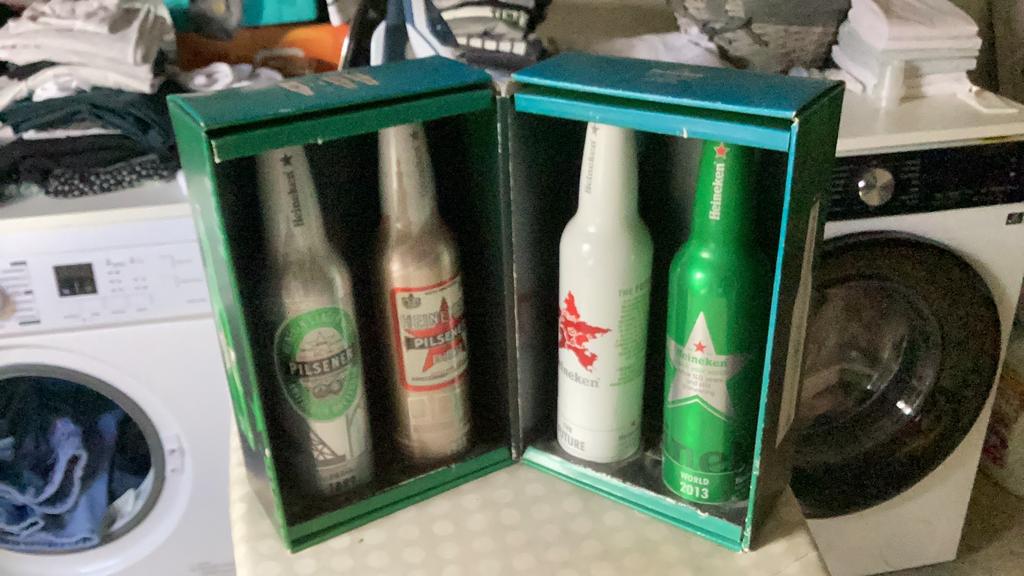 Heineken collecters box, Ophalen of Verzenden, Gebruikt, Flesje(s), Heineken