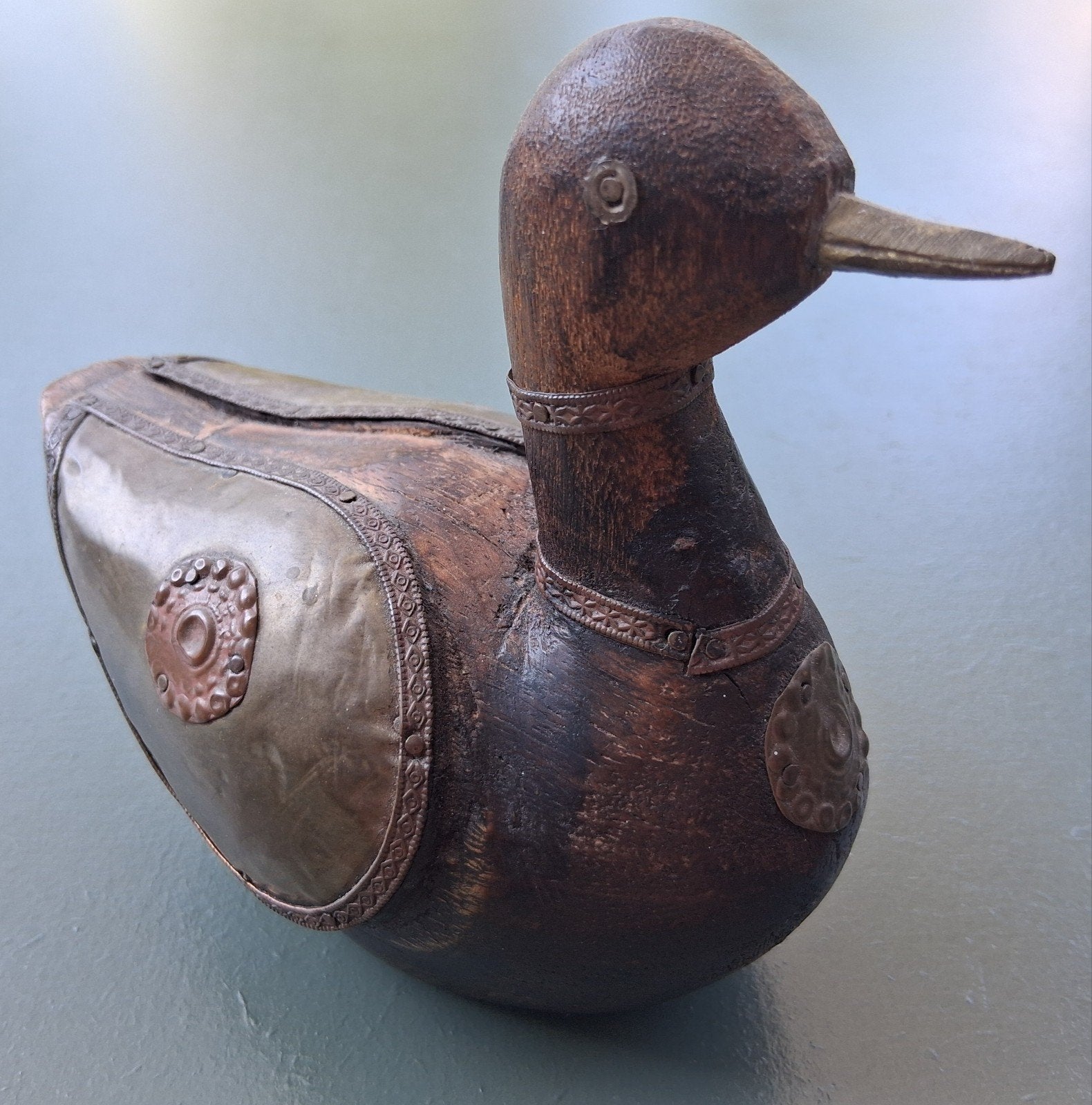 Decoratieve Eend van Hout en IJzer, Ophalen of Verzenden