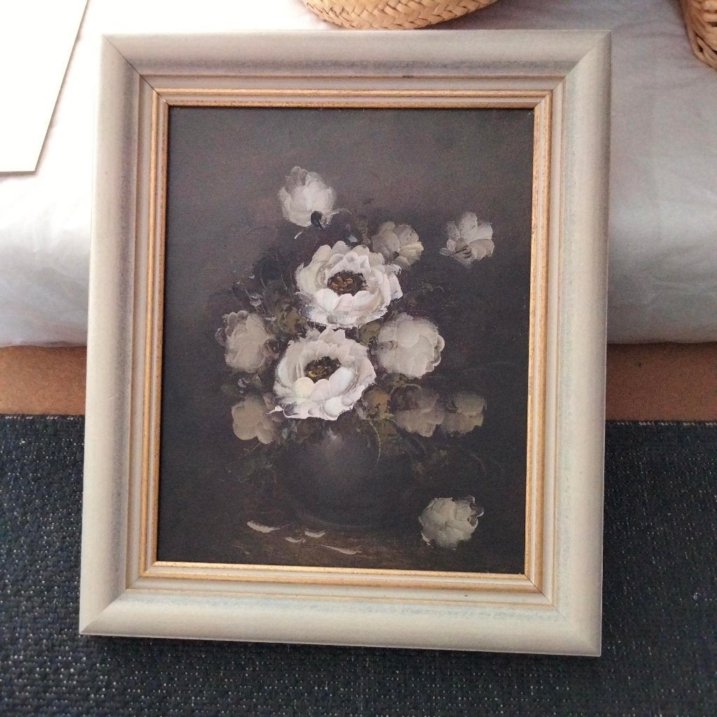 schilderij  met bloemen, Paneel, Olieverf, Klassiek, Ophalen