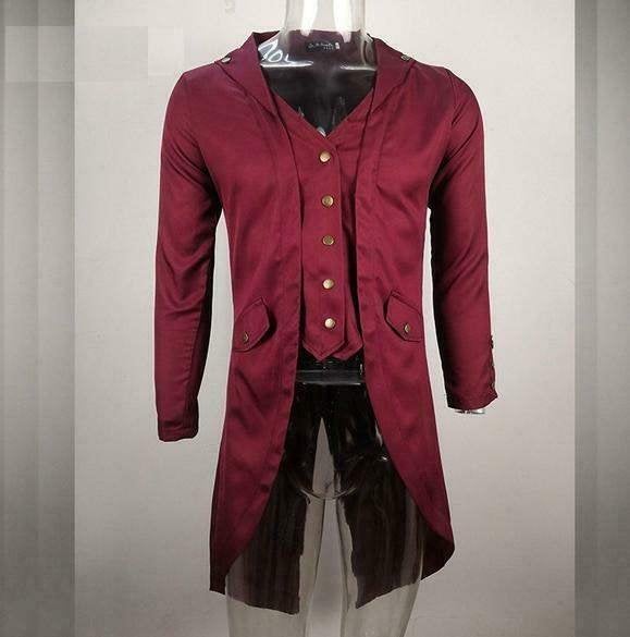 Victoriaanse heren parka jas gothic steampunk kostuum, Verzenden, Nieuw, Overige maten, Kleding