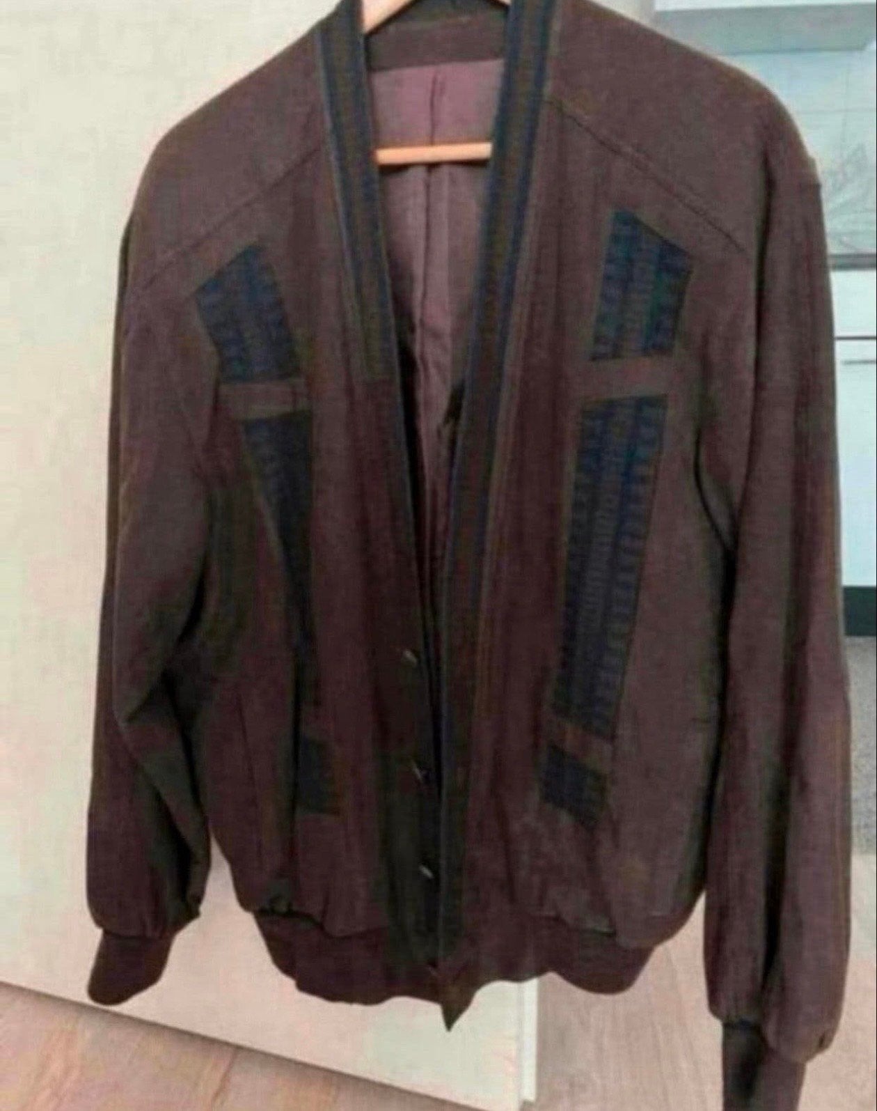 Vintage Bomberjack Heren - Bruin met Patroon, Ophalen of Verzenden, Gedragen, Overige maten, Bruin