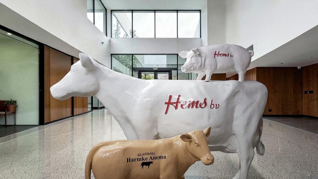 Tuinbeeld koe in Kleur of Koeien met Reclame Tekst of Logo, Ophalen, Nieuw, Kunststof, Dierenbeeld
