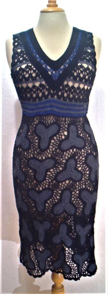 Crochet/gehaakt Ibiza/hippy look jurkje van Didi! M, Maat 38/40 (M), Zo goed als nieuw, Onder de knie, Verzenden
